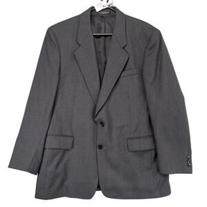 Christian Aujard Men's 42R Gray Suit Blazer Sports Coat Jacket, 2-Button, Formal